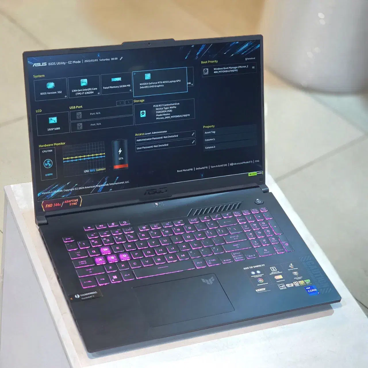 لپتاپ ایسوس ASUS TUF FX707VU گرافیک RTX4050 آنباکس|رایانه همراه|شیراز, ملاصدرا|دیوار