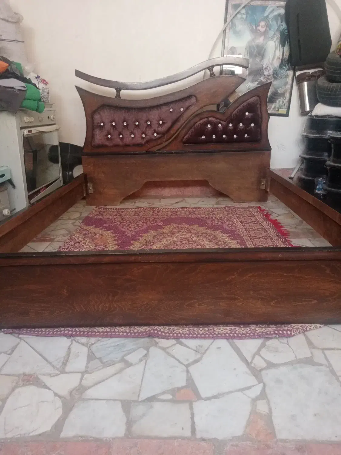 تختخواب 2نفره باتشک طبی|تشک تختخواب|کاشمر, |دیوار