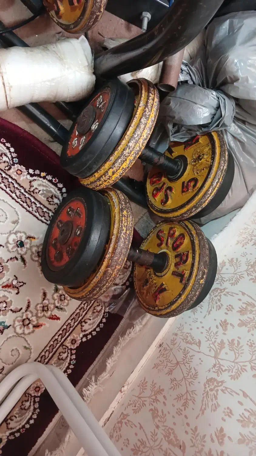 دمبل ۱۰ کیلو و ۱۵ کیلو|تجهیزات ورزشی|اهواز, نادری|دیوار