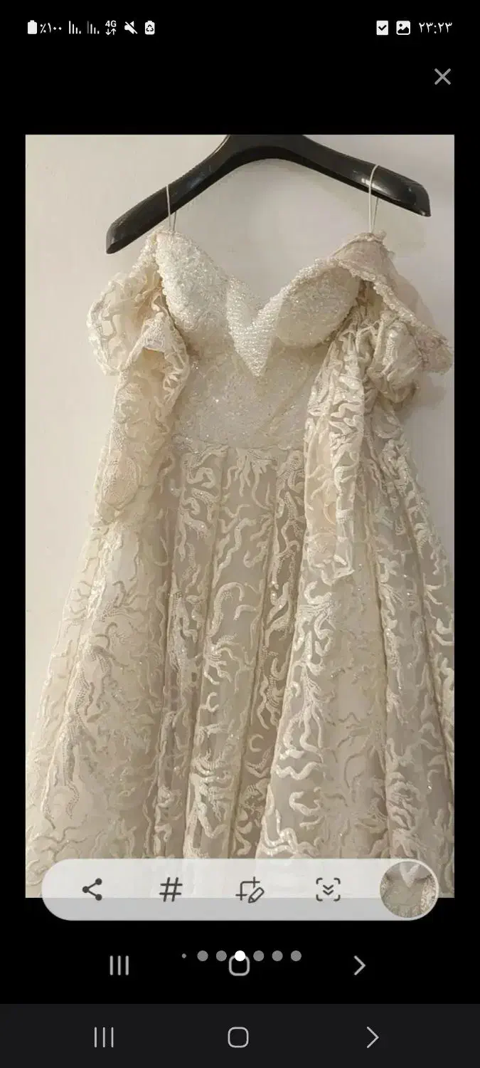 لباس عروس مرواریدی زیبا زیرقیمت|لباس|خرمآباد, |دیوار