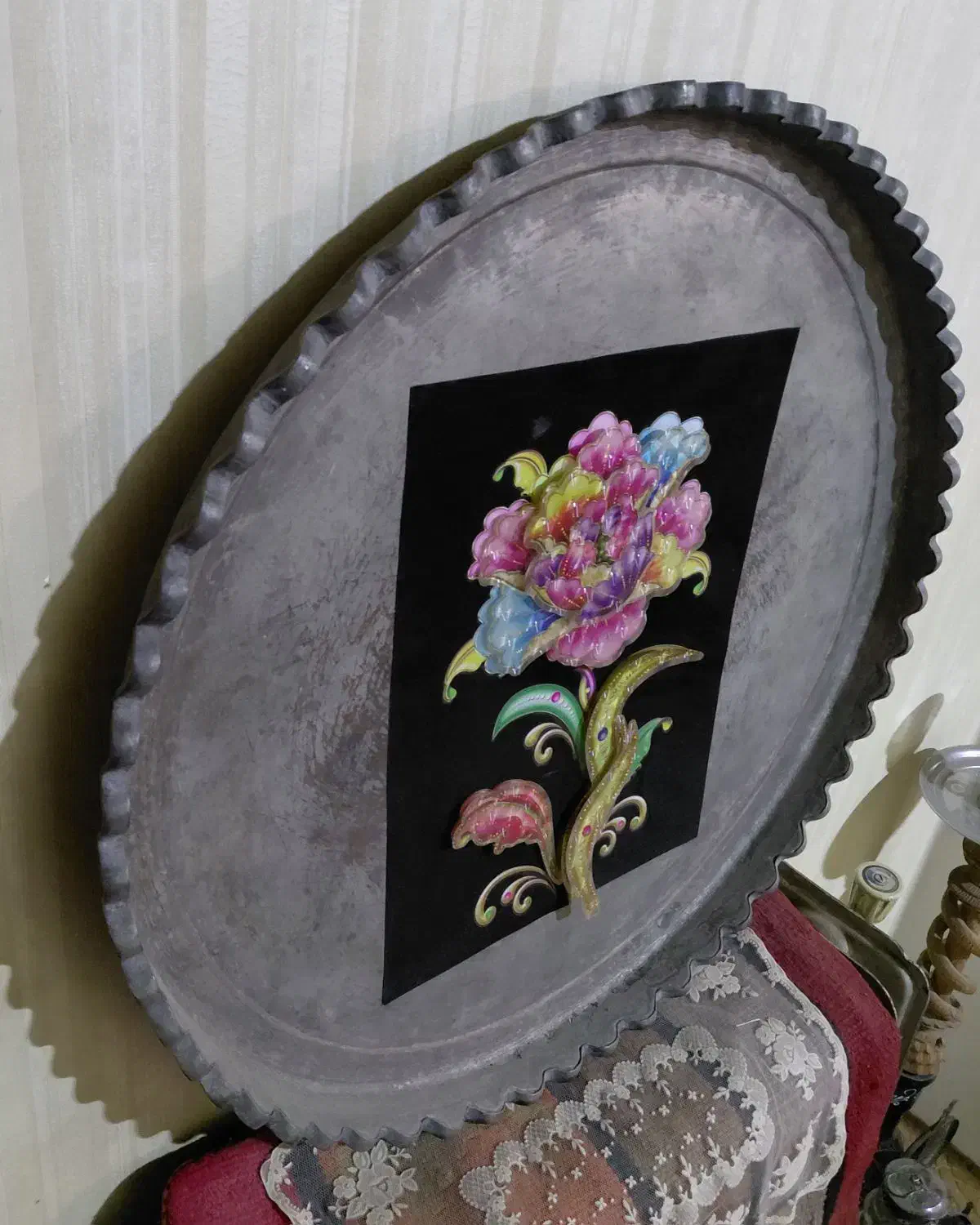 سینی مصی ۸۰ساله ۶ کیلویی عتقیقه|کلکسیون اشیاء عتیقه|تهران, خواجه نظام الملک|دیوار