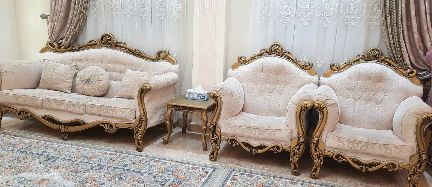 مبل سلطنتی زیبا|مبلمان خانگی و میز عسلی|رشت, معلم|دیوار