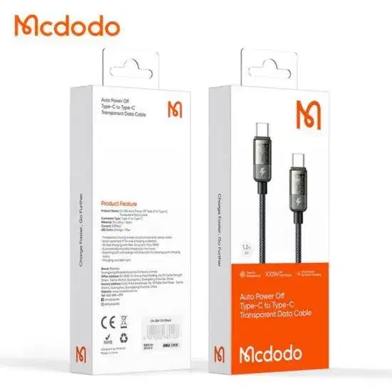 کابل شارژ هوشمند تایپ سی به تایپ سی mcdodo|لوازم جانبی موبایل و تبلت|تهران, نجات اللهی|دیوار