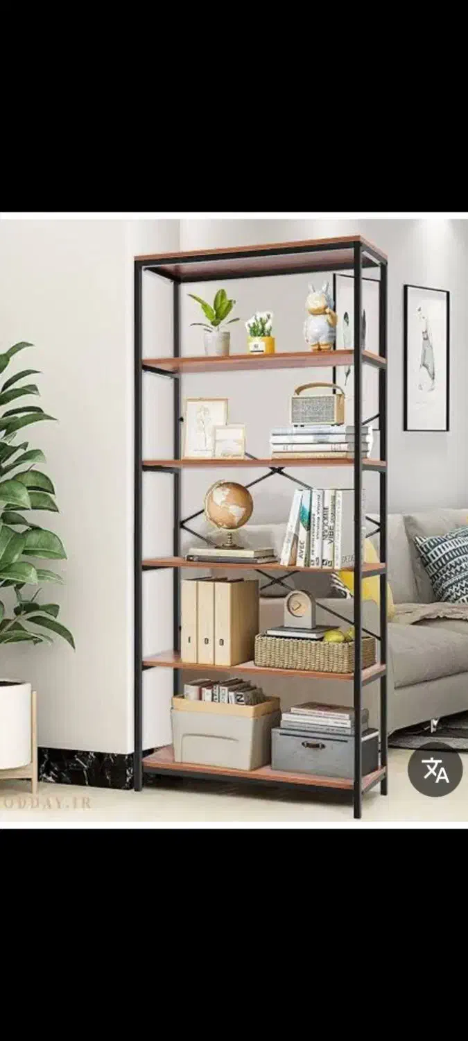 استند و شلف کتابخانه|کتابخانه، شلف، قفسه‌های دیواری|شیراز, بید زرد|دیوار