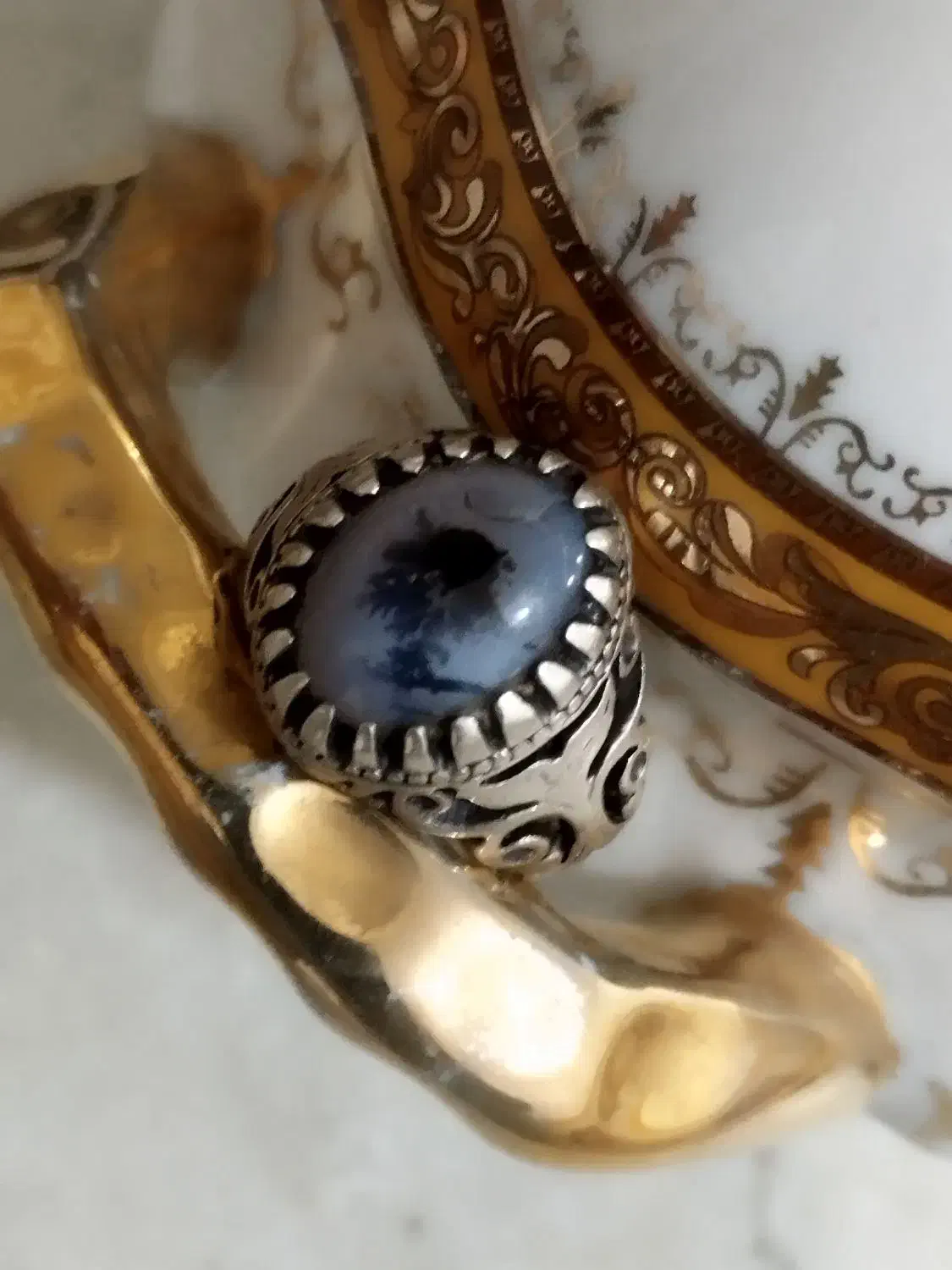 انگشتر نقره شجر و زرد|جواهرات|قم, ولیعصر|دیوار