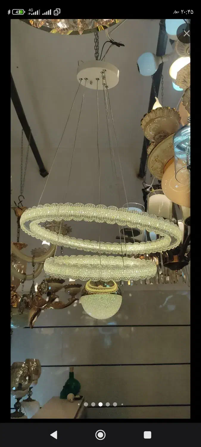 انواع لوستر های کریستالی سه حالته آشپزخانه و اتاق|لوستر و چراغ آویز|اهر, |دیوار