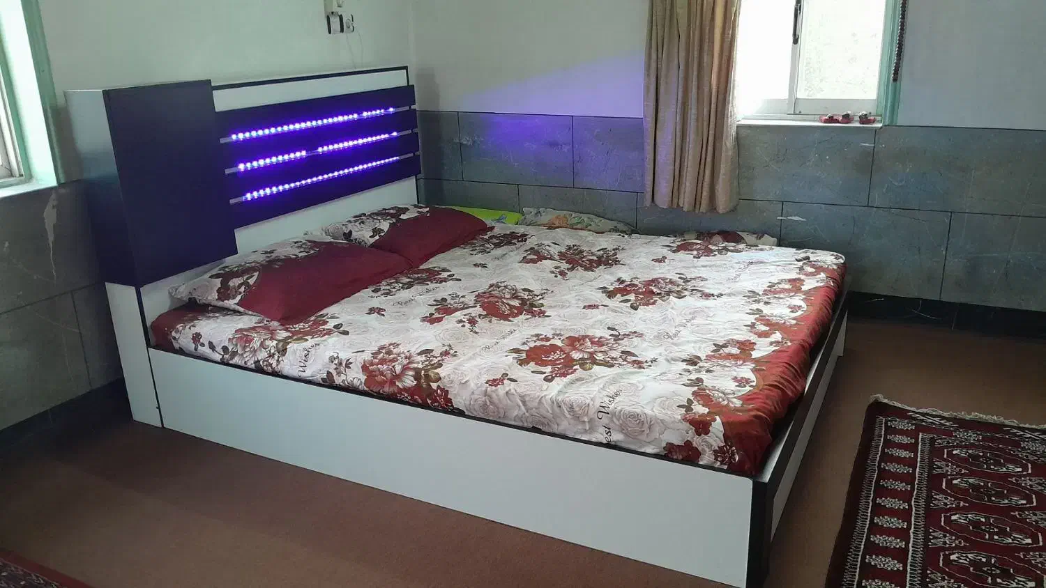 تخت ۲نفره با تشک هنوز استفاده نشده|تخت و سرویس خواب|آق قلا, |دیوار