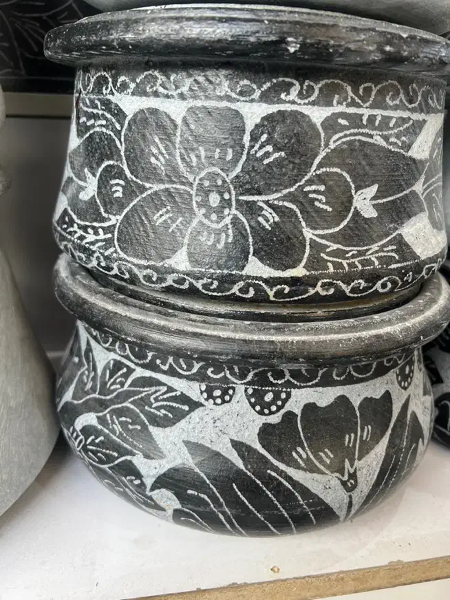 دیگ سنگی قلم زده مشکی دیزی هرکره|ظروف پختوپز|مشهد, سپاد|دیوار