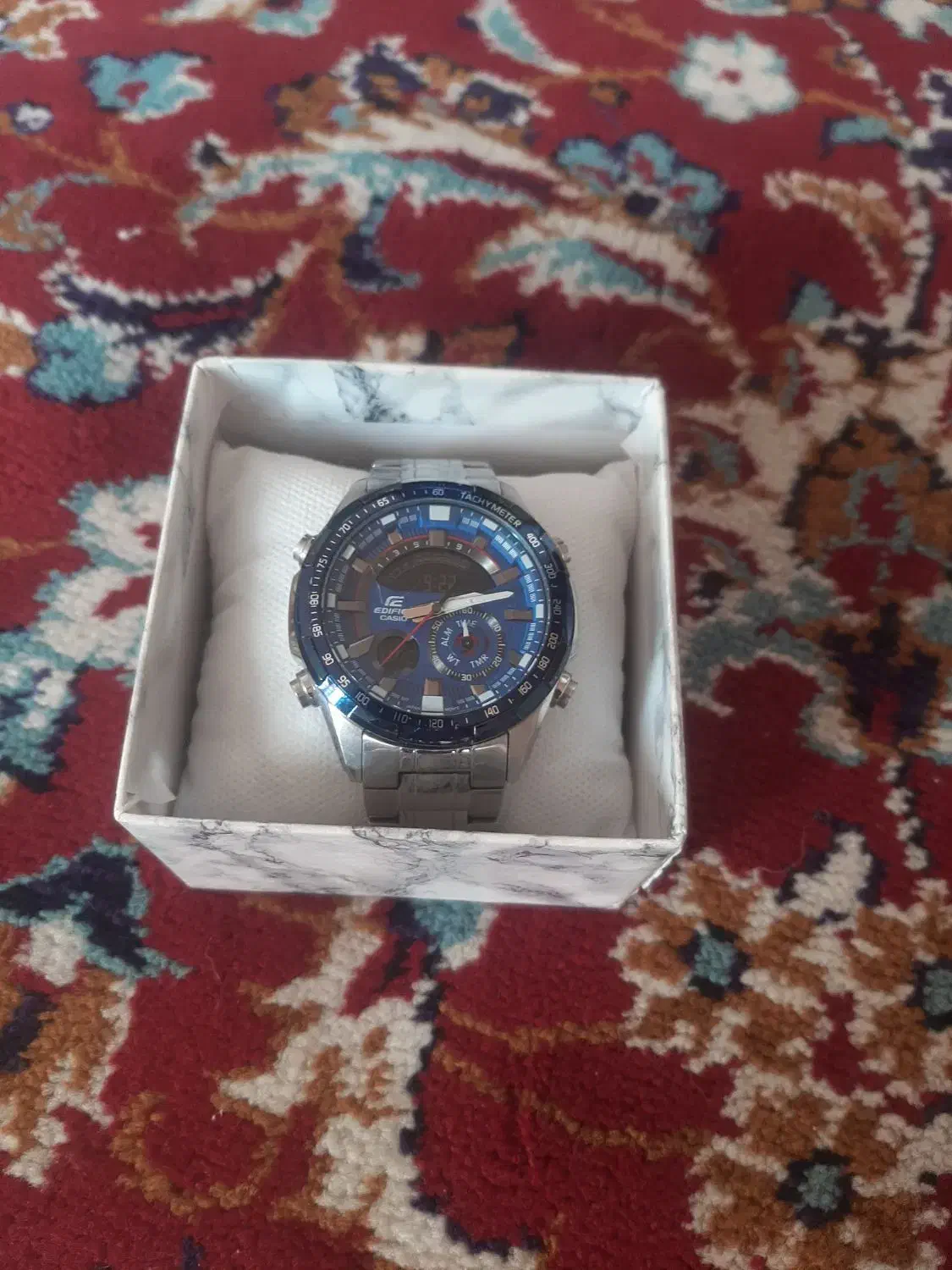 ساعت مردانه کاسیو ادیفایس  بند استیل شیشه زد خش|ساعت|نوده انقلاب, |دیوار