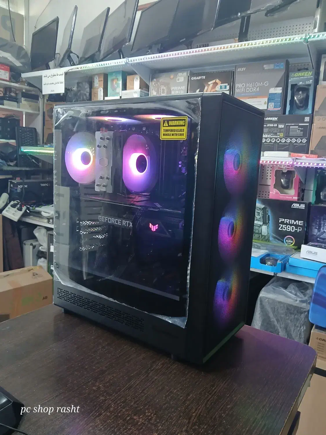 کیس نسل ۱۲ گرافیک Rtx3060ti گیمینگ رندرینگ|رایانه رومیزی|رشت, باهنر|دیوار