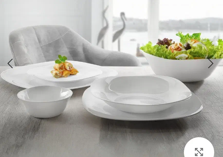 سرویس ۲۶پارچه گلدن اوپال طرح سفید ساده|ظروف سرو و پذیرایی|اسلام‌شهر, شهرک لاله|دیوار