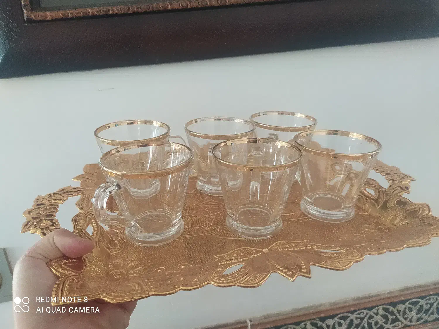 12عدد استکان چای لبه طلایی اصل فرانسه|ظروف سرو و پذیرایی|سرپل ذهاب, |دیوار