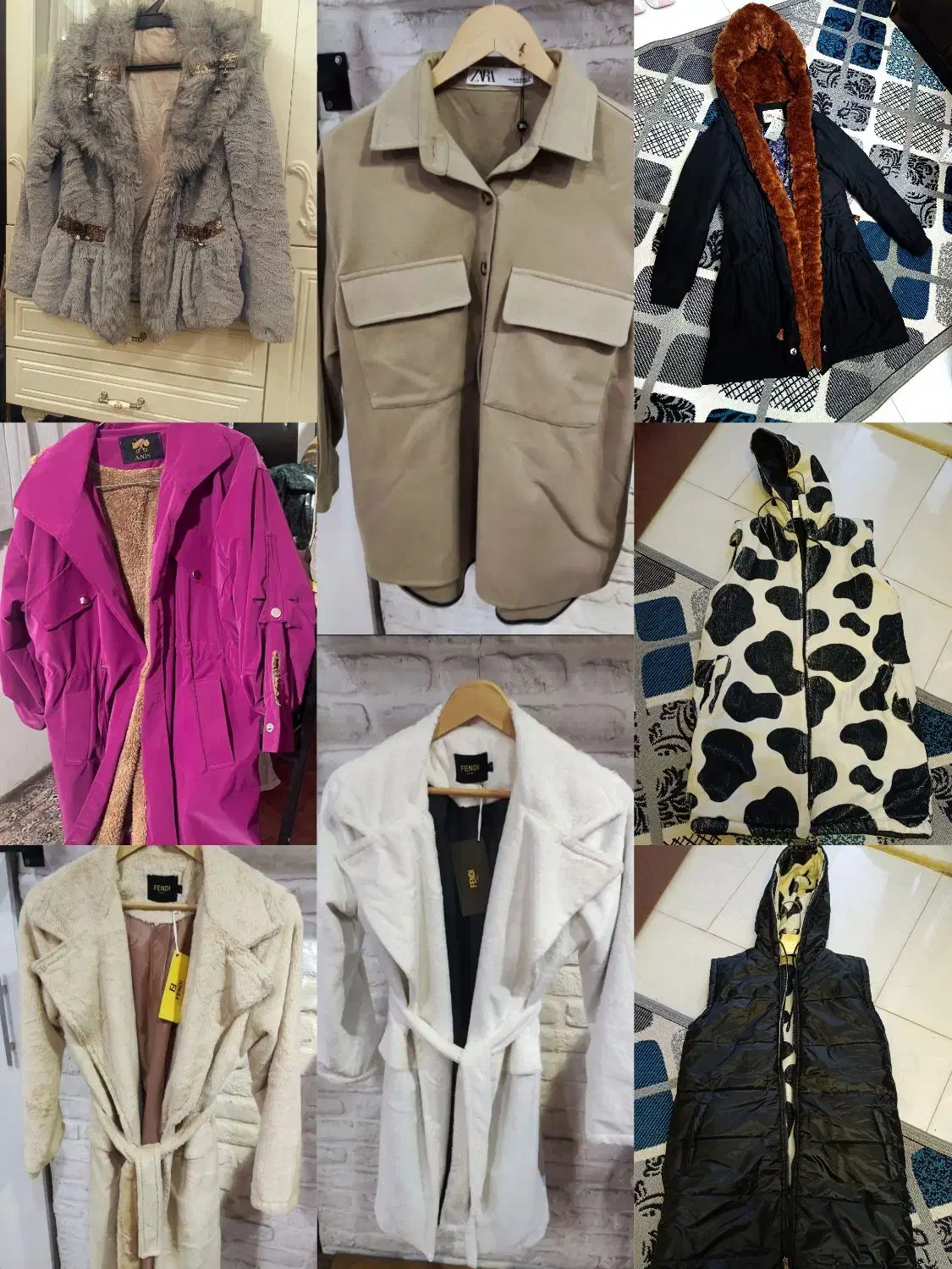 تعدادی کاپشن پالتو خز وارداتی پافر تیشرت شلوار مفت|لباس|مشهد, گاز|دیوار