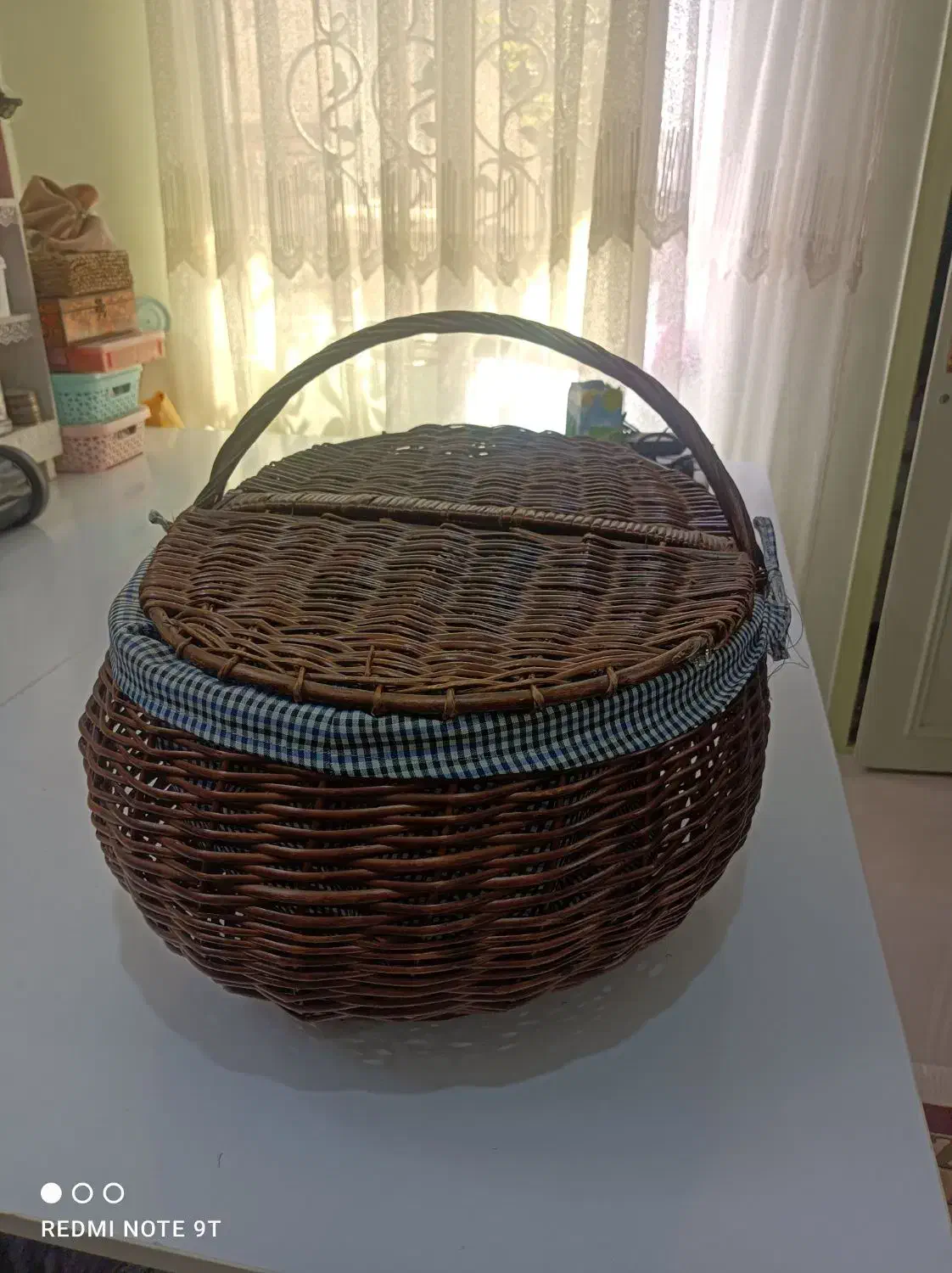 سبد حصیری پیکنیک|صنایع دستی و سایر لوازم تزئینی|مشهد, کوشش|دیوار