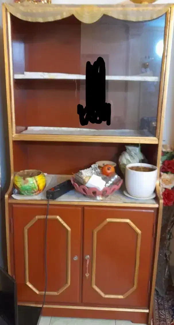 کمد کتابخانه سالم و چوب قدیمی|کتابخانه، شلف، قفسه‌های دیواری|تهران, ابوذر|دیوار