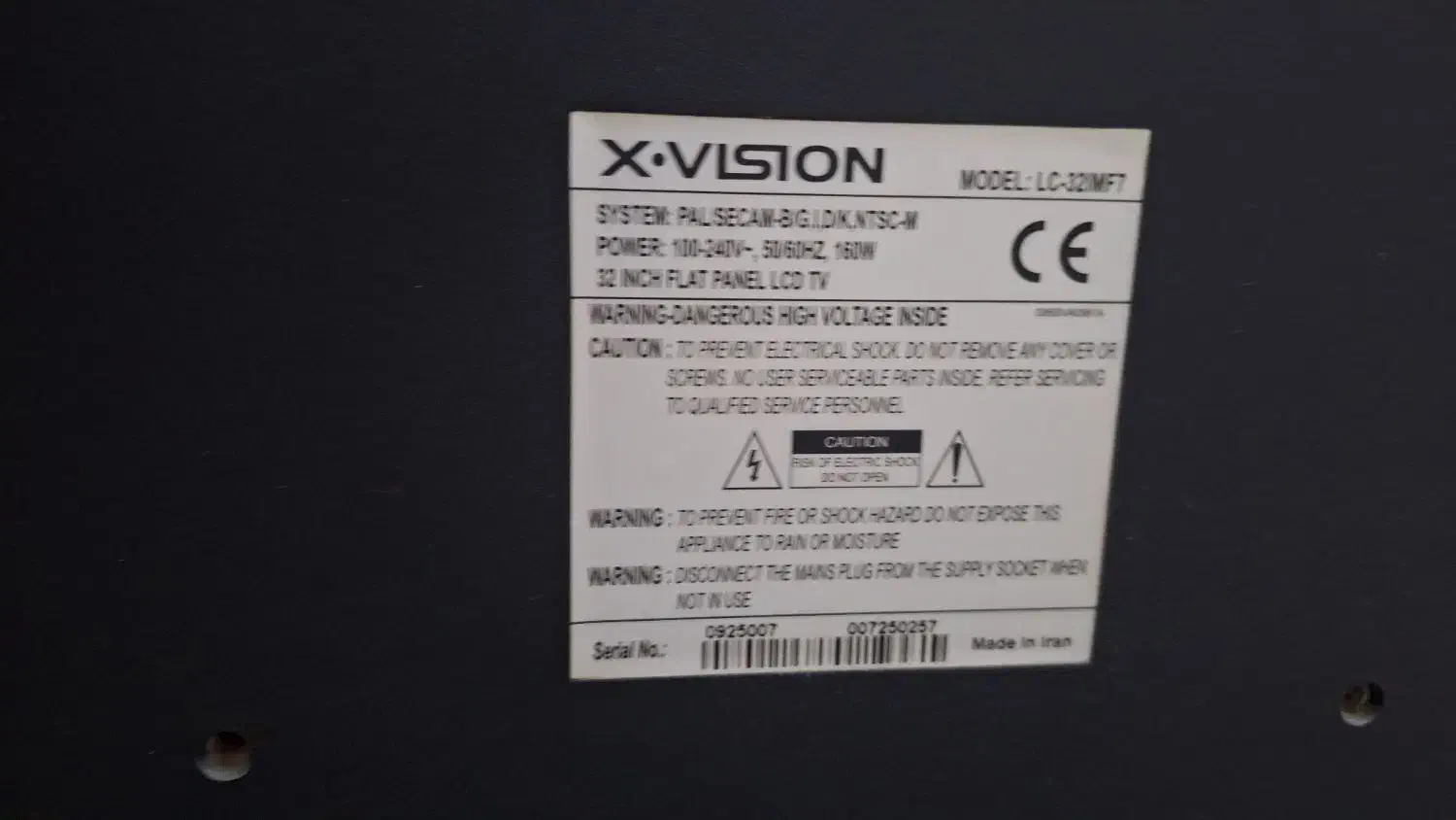تلویزیونLCD ایکس‌ویژن 32 اینچ تمیز|تلویزیون و پروژکتور|مشهد, ایثار|دیوار