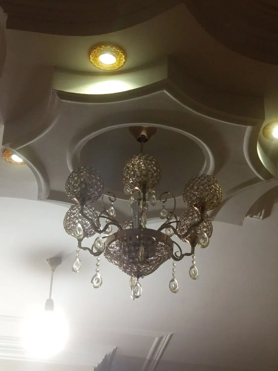 لوستر شش شعله|لوستر و چراغ آویز|گرگان, |دیوار