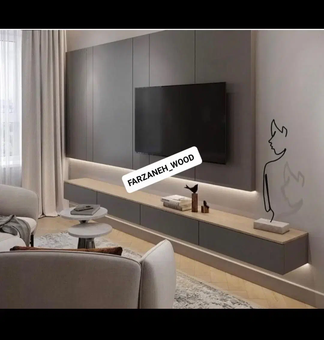 میز Led تی وی Lcd  دیوار پوش صفحه ترموود|میز تلویزیون|تهران, یافت آباد جنوبی|دیوار