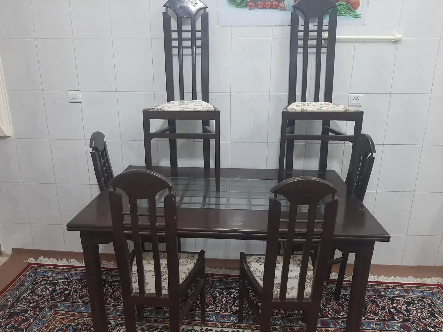 میز ۶ نفره نهارخوری مناسب باغ و|میز و صندلی غذاخوری|تربتحیدریه, کاشانی|دیوار