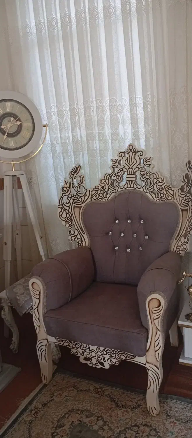 مبل سلطنتی ۷نفره|مبلمان خانگی و میز عسلی|قروه, |دیوار