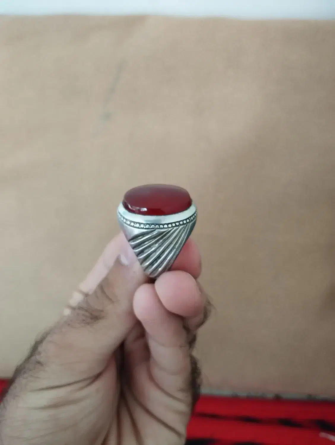 انگشتر رکاب قدیم باسنگ های باارزش|جواهرات|خرم‌آباد, |دیوار