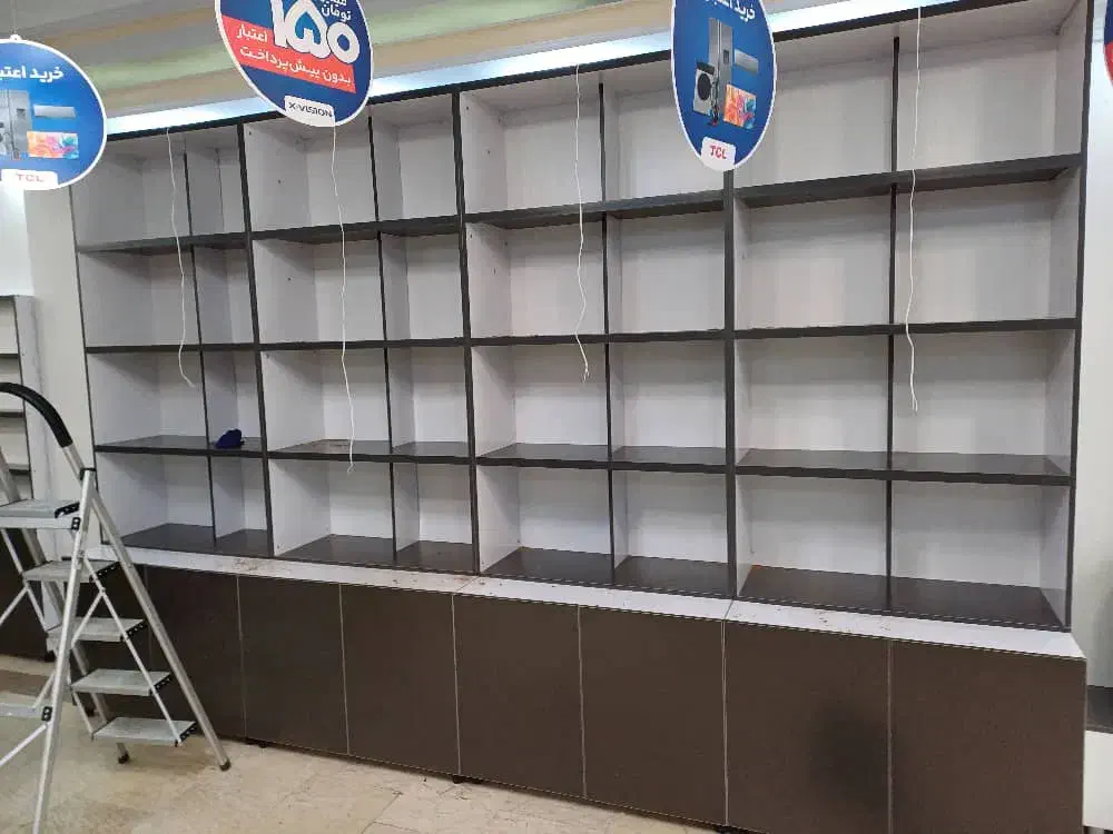 کتابخانه ،شلف ،قفسه چوبی ،دکورر|کتابخانه، شلف، قفسه‌های دیواری|قزوین, |دیوار