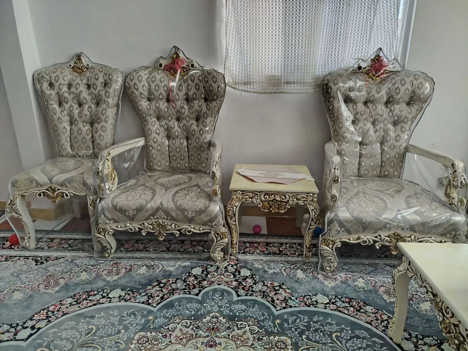 مبل سلطنتی با میز عسلی|مبلمان خانگی و میز عسلی|زنجان, |دیوار