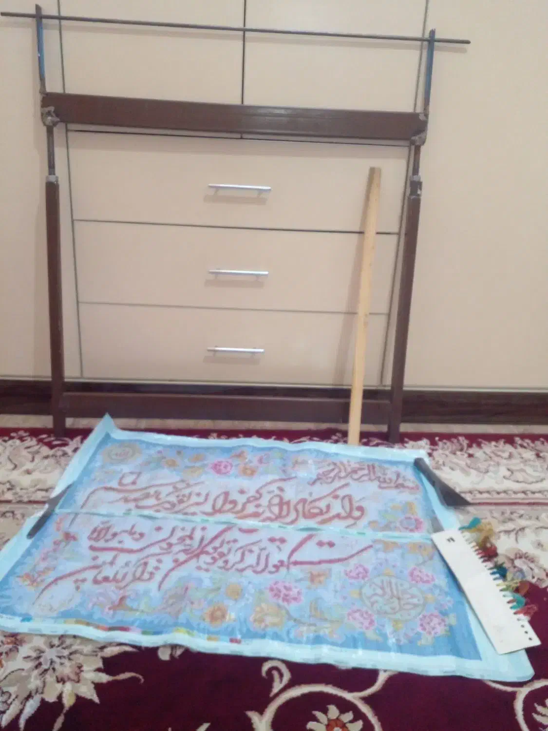 دارقالی ونقشه وچاقو وشانه|تابلو فرش|تبریز, |دیوار