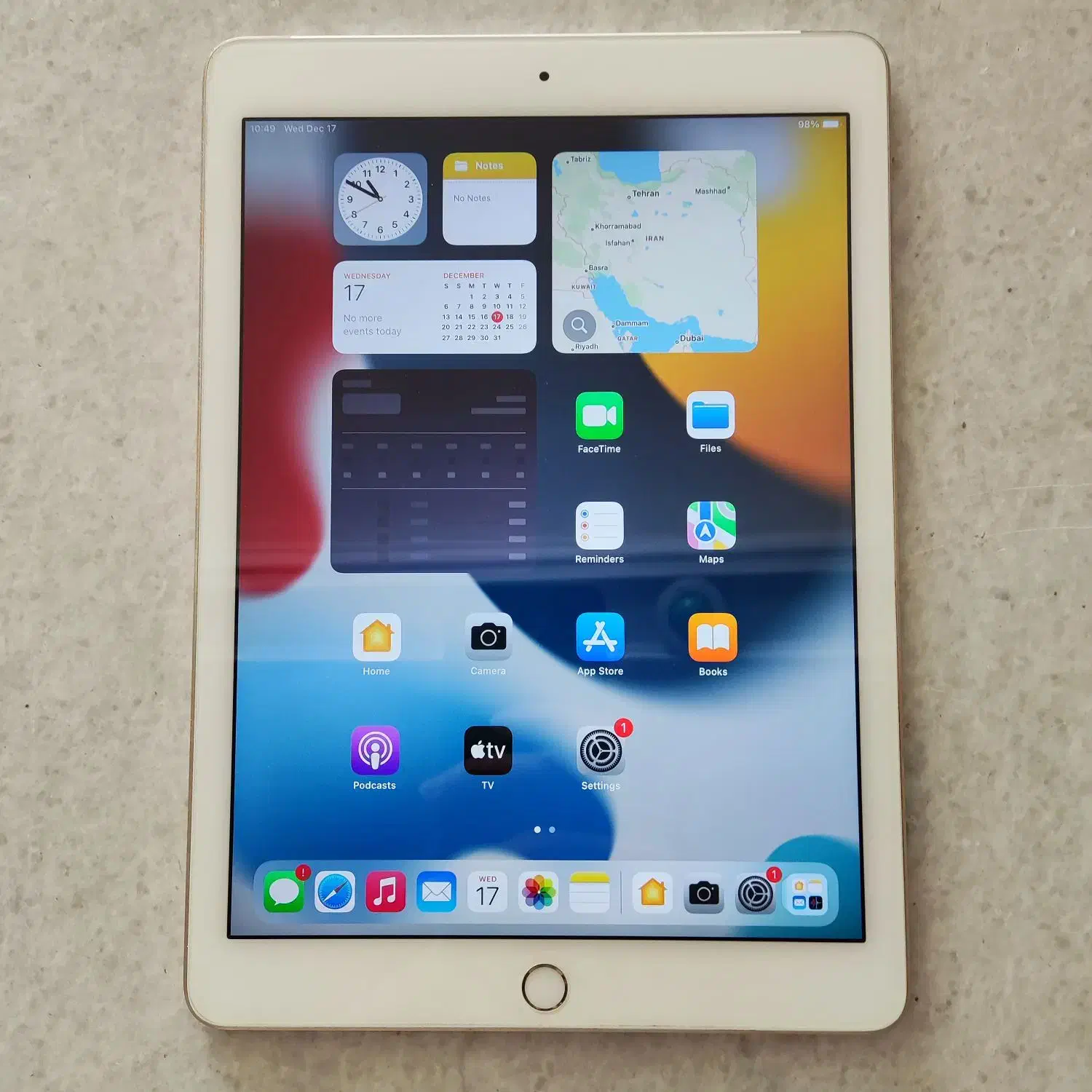 اپل آیپد ایر ۲ سیم کارت خور ۱۲۸ گیگ رنگ گلد|تبلت|تهران, علی‌آباد|دیوار