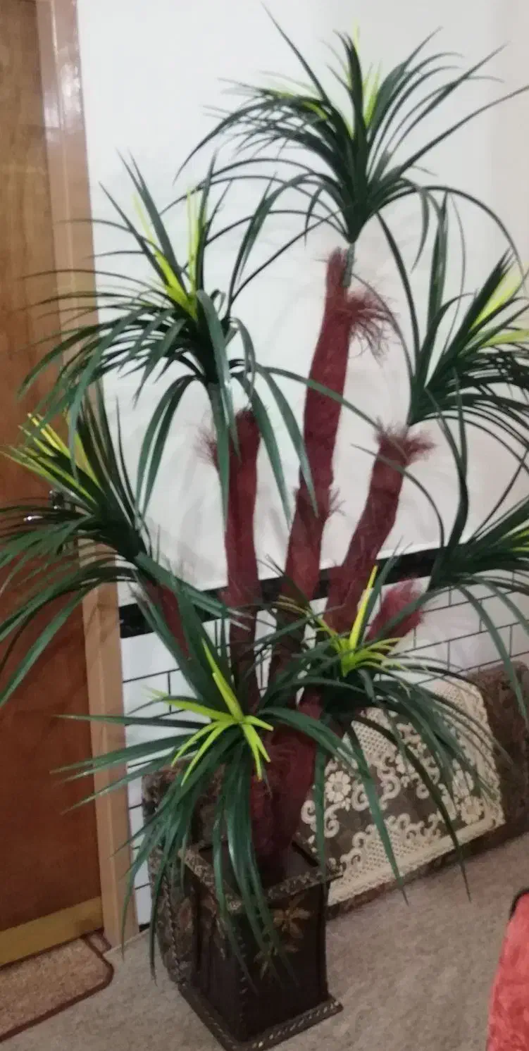 درخچه تزیینی مصنوعی 7 شاخه با گلدان|گل مصنوعی|شوش, |دیوار