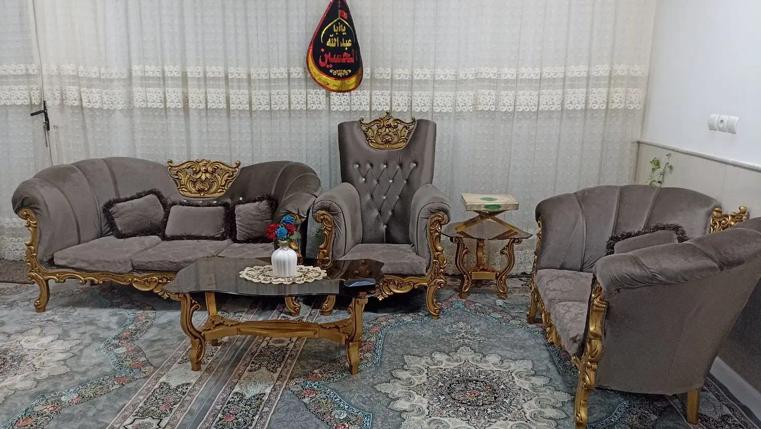 مبل شش نفره  محکم وشیک|مبلمان خانگی و میز عسلی|قم, نیروگاه|دیوار