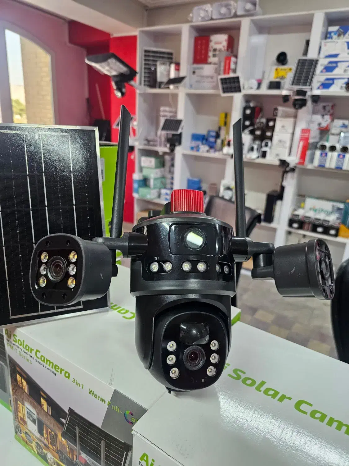 دوربین خورشیدی مدل پلیسی ۳ لنز واقعی|دوربین مداربسته|شیراز, زند|دیوار