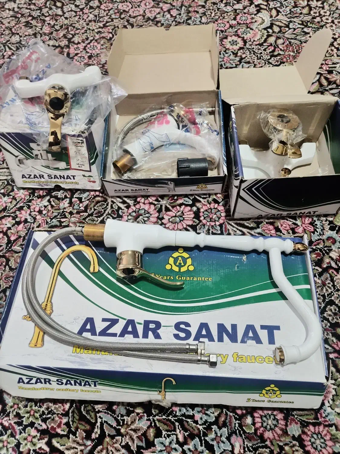 شیرآلات سفید طلایی|لوازم سرویس بهداشتی|کرمان, |دیوار