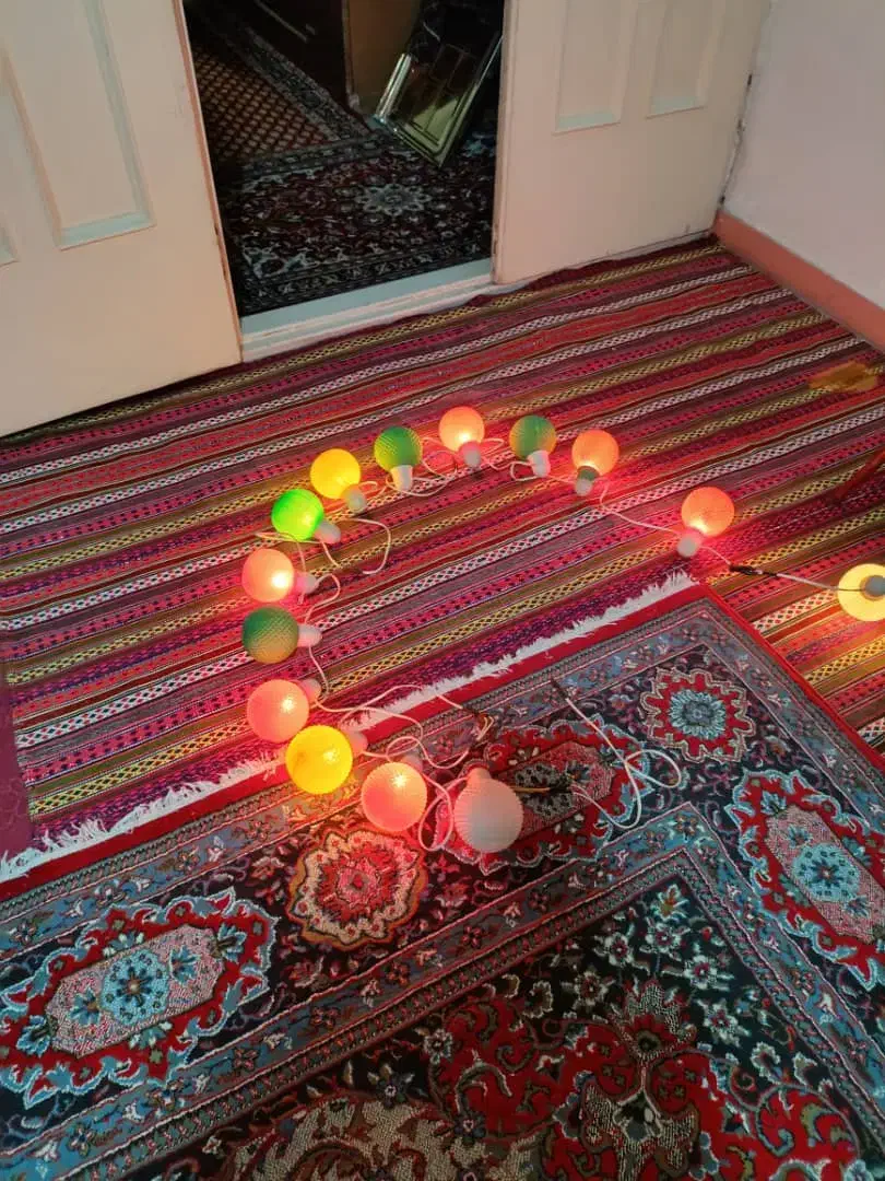 ریسه|ریسه و چراغ تزئینی|چهارباغ, |دیوار