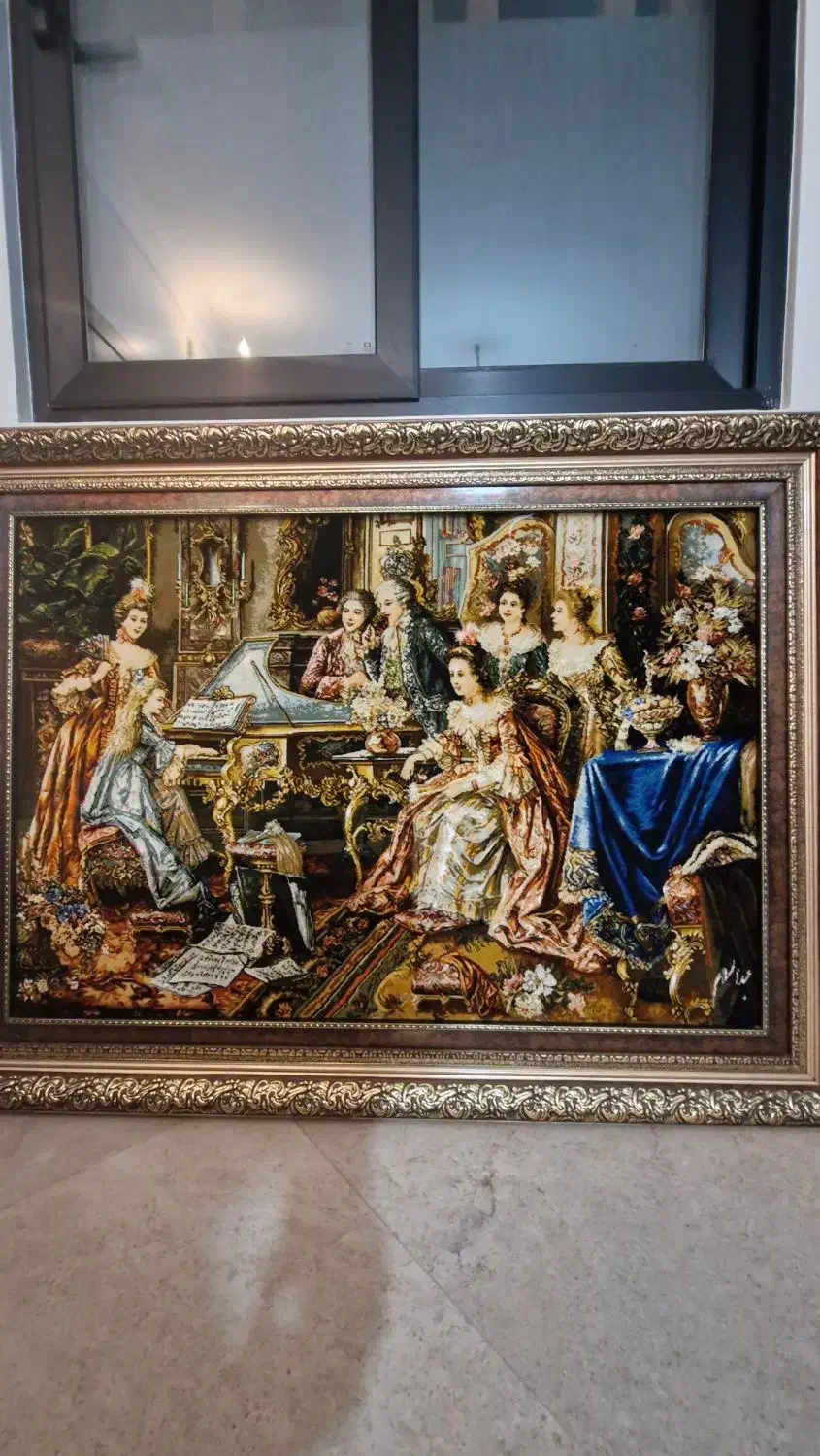 تابلو فرش دستباف(پیانوزن)۵۰رج نو|تابلو فرش|اصفهان, شهرستان|دیوار