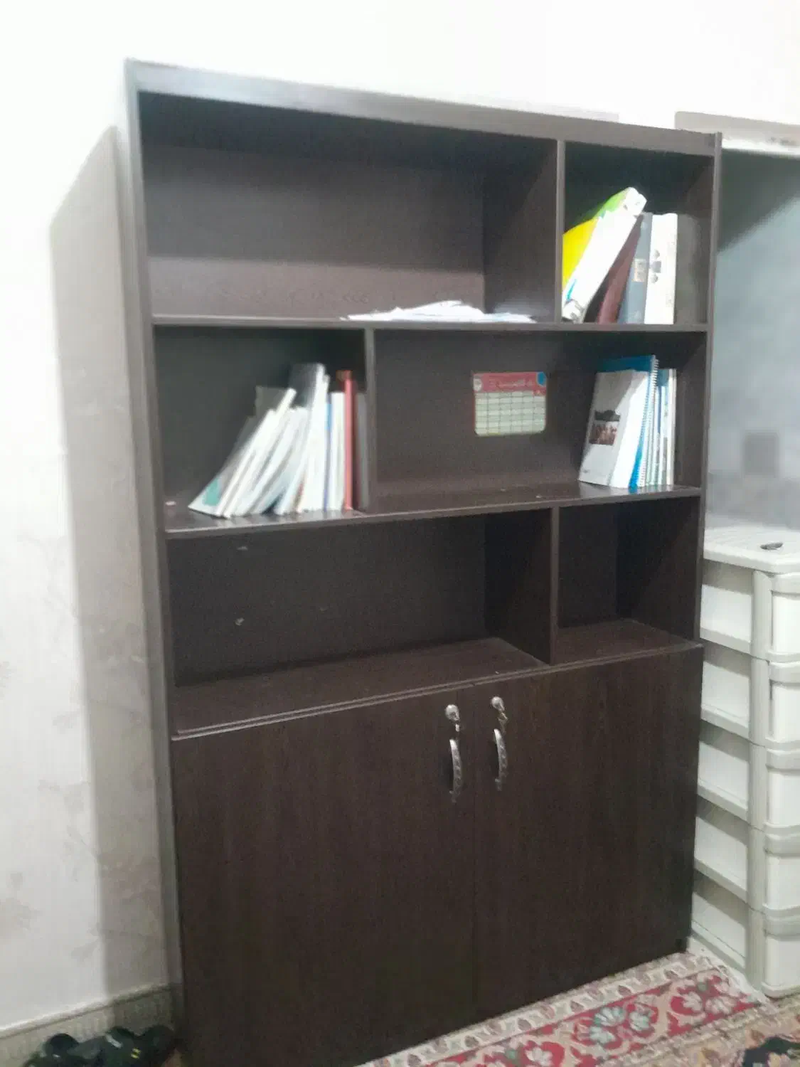 کتابخانه جنس ام دی اف رنگ قهوه ای سوخته|کتابخانه، شلف، قفسه‌های دیواری|قرچک, میرزائی شمالی|دیوار