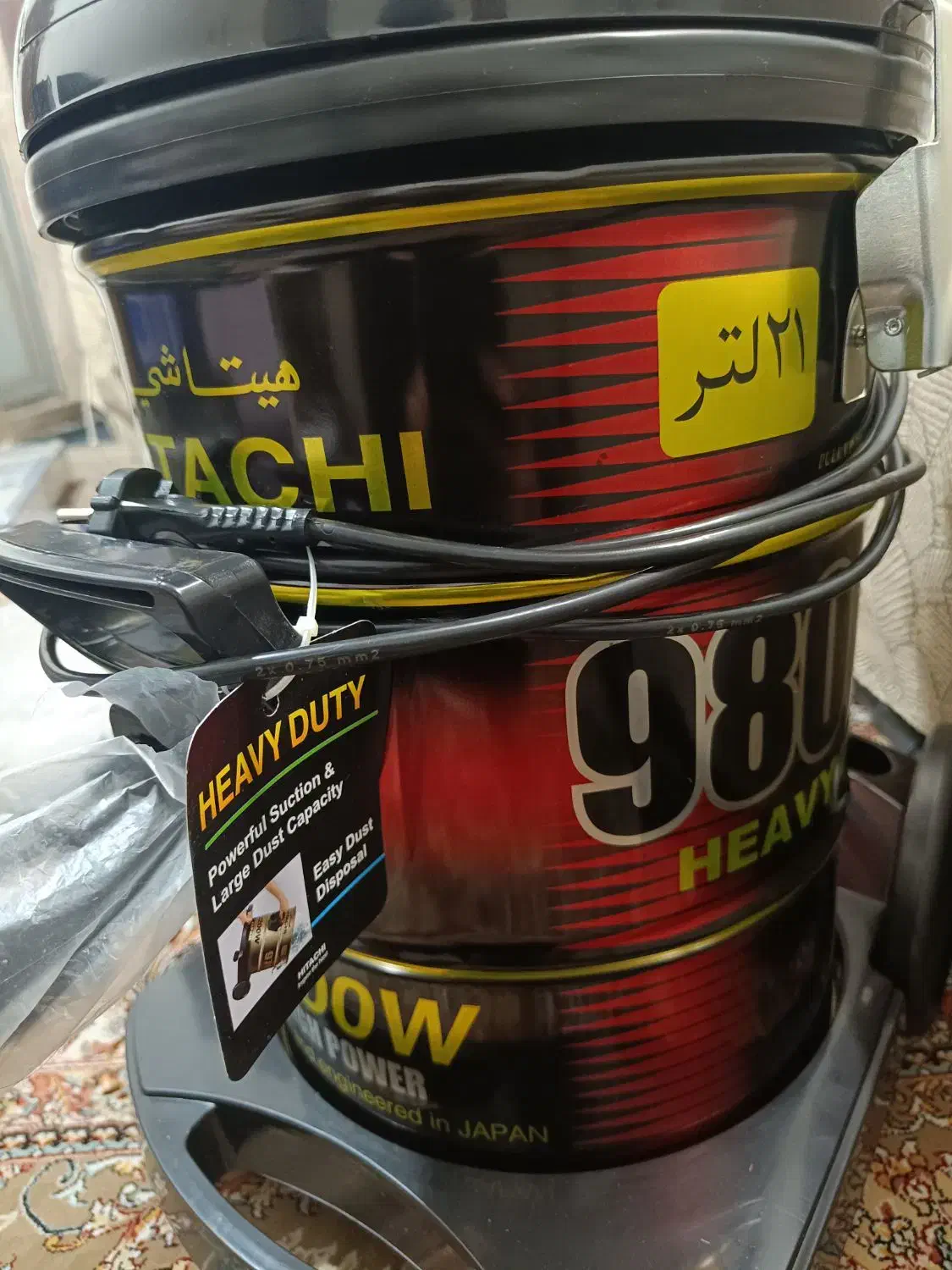 جاروبرقی سطلی هیتاچی مدل۹۸۰۰yj|جاروبرقی، جارو شارژی، بخارشو|باقرشهر, |دیوار