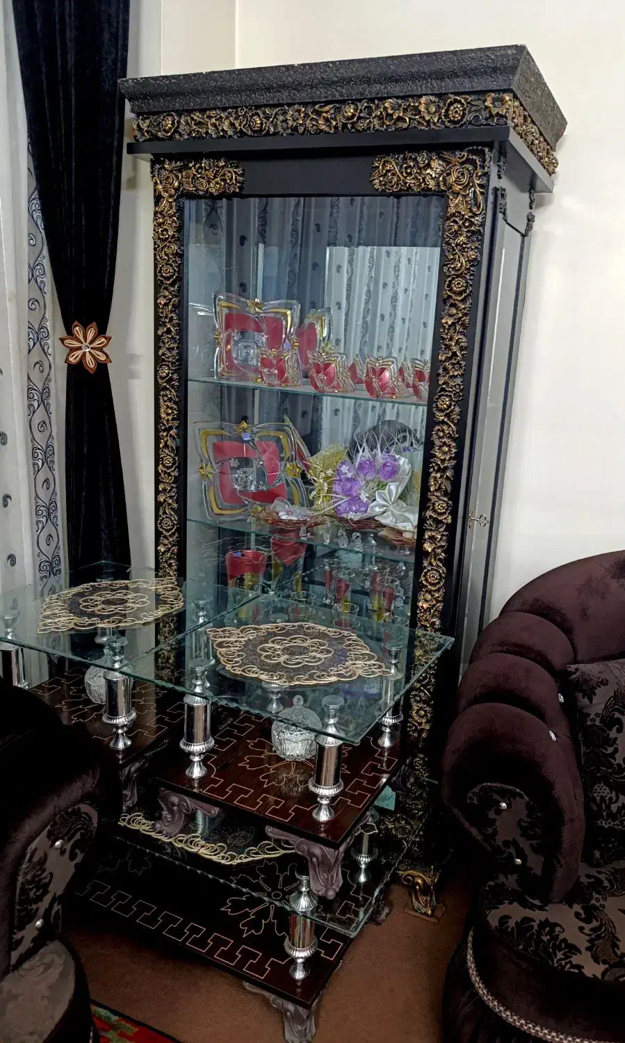 بوفه و آینه کنسول|بوفه، ویترین، کنسول|شبستر, |دیوار