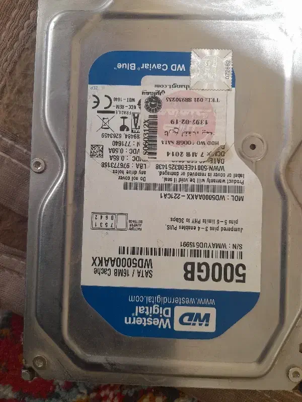 هارد ۵۰۰ وسترن|قطعات و لوازم جانبی رایانه|آباده, |دیوار