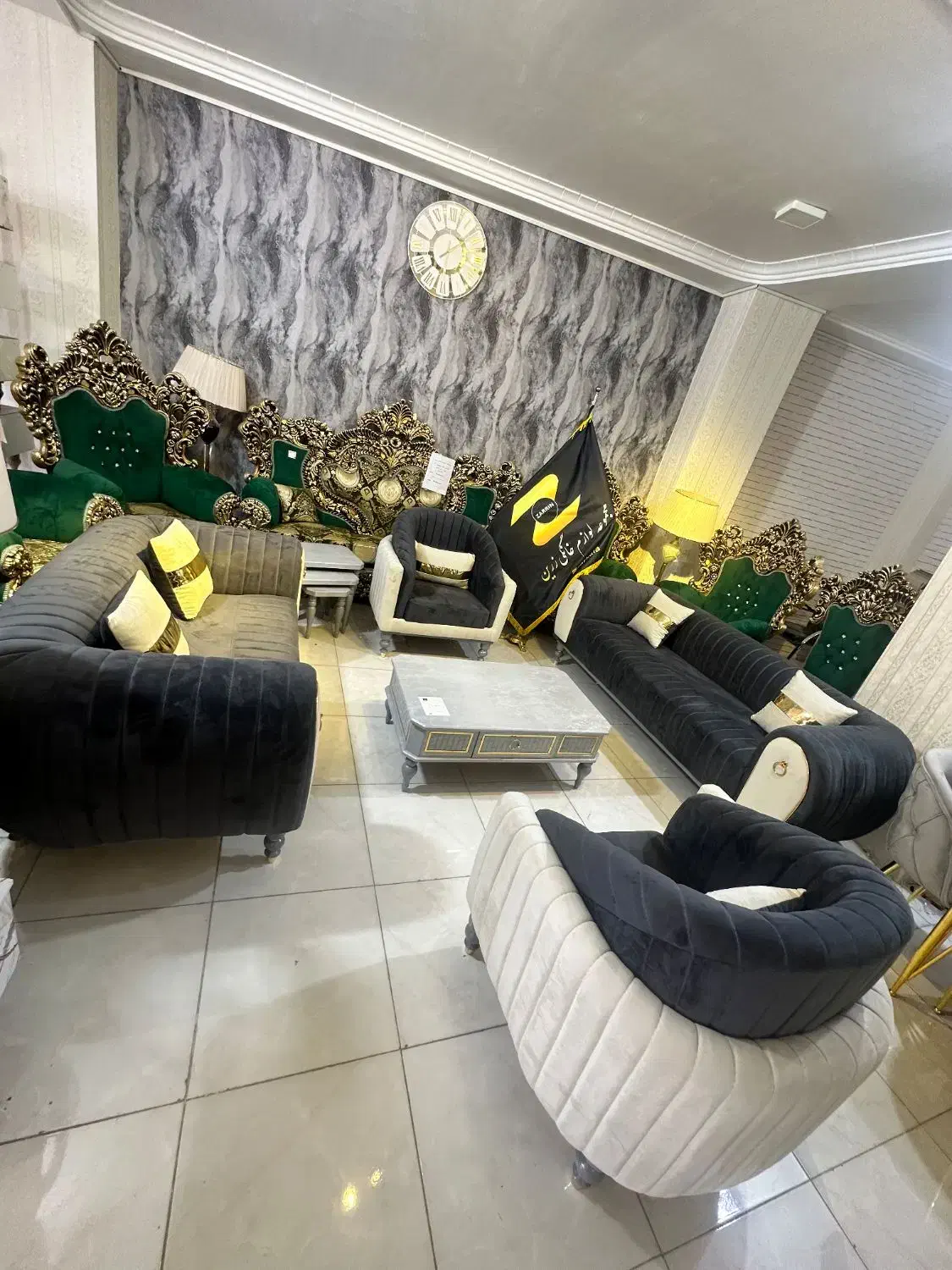 مبلمان کرم سورمه ای زرکالا|مبلمان خانگی و میز عسلی|یاسوج, |دیوار