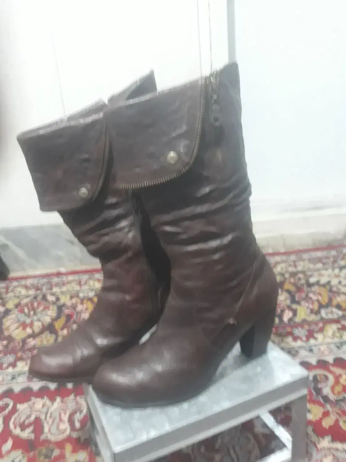 یکجفت چکمه چرم اصل زنانه|کیف، کفش، کمربند|سبزوار, فرهنگیان|دیوار