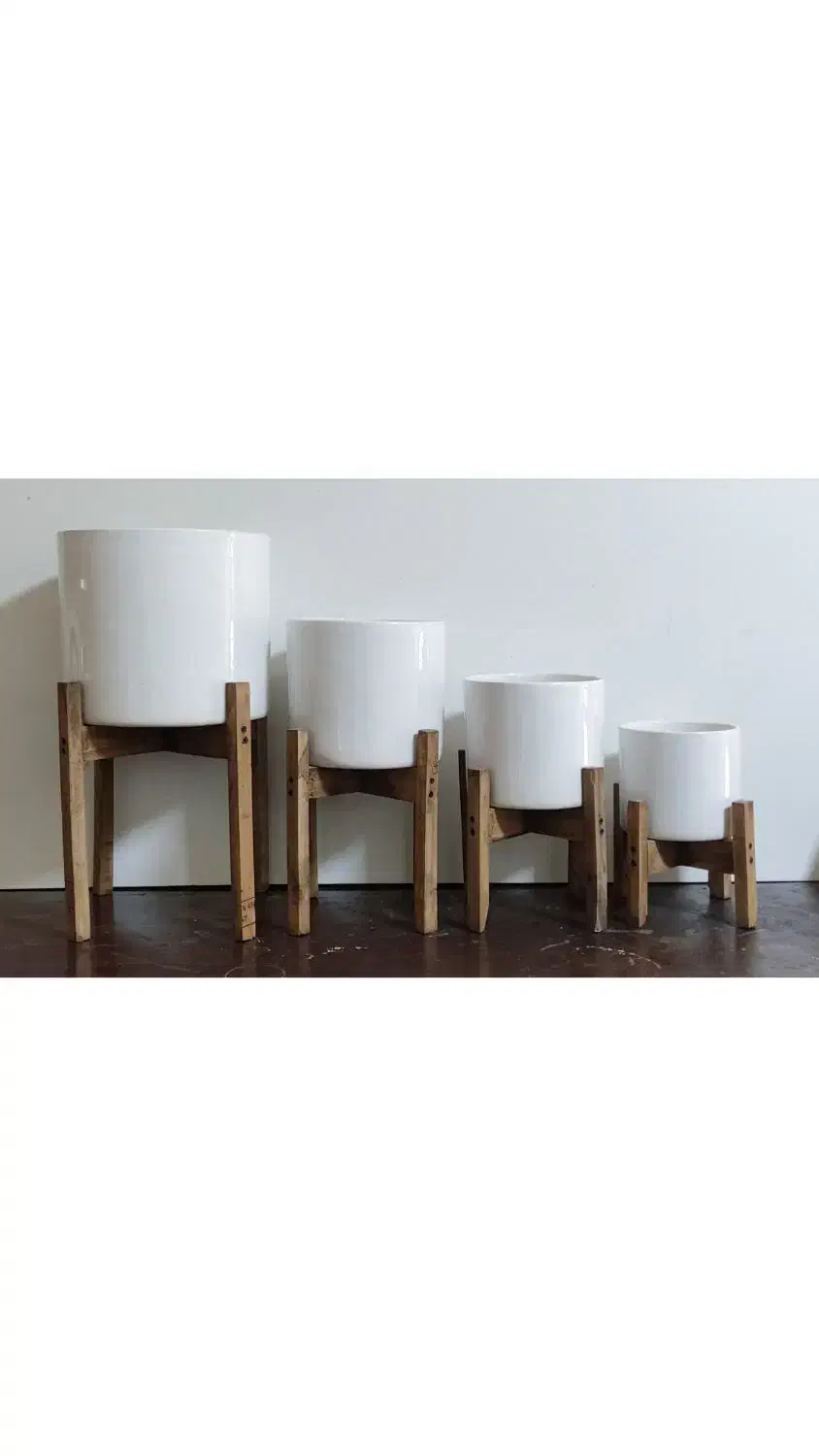 استند گلدان سری ۴ تایی بهمراه گلدان|گل و گیاه طبیعی|کرمانشاه, |دیوار