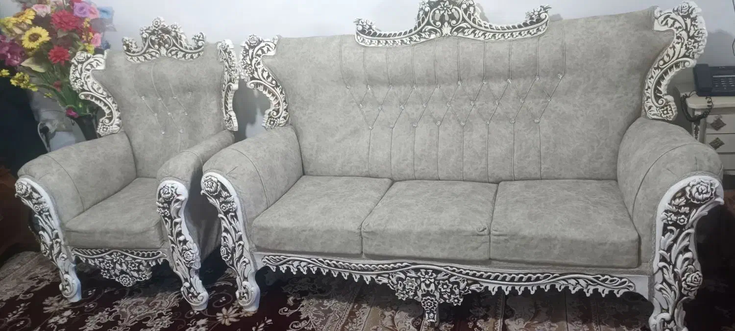 مبل 7نفره استیل|مبلمان خانگی و میز عسلی|پیشوا, |دیوار