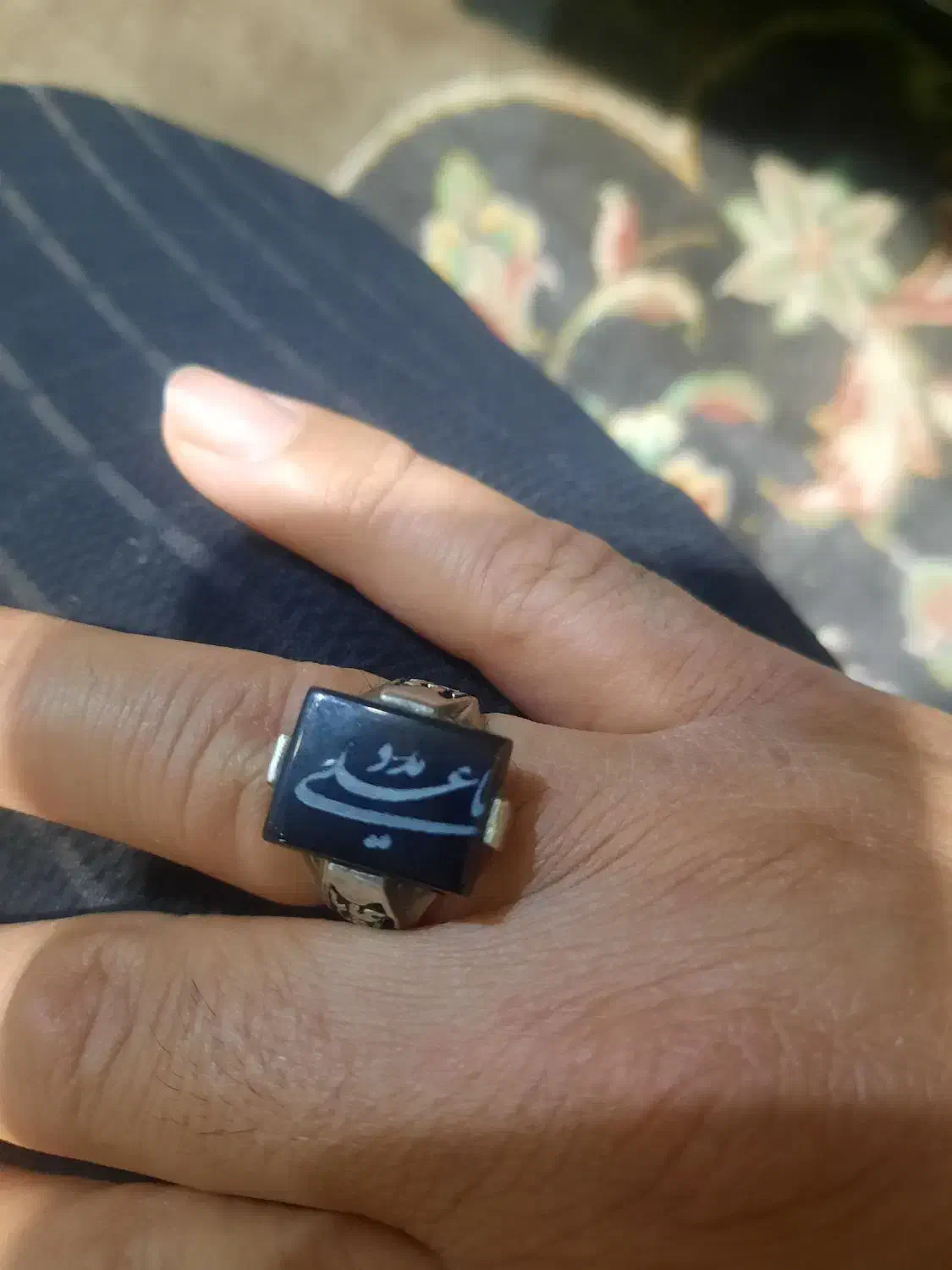 انگشتر نقره عقیق|جواهرات|قم, مسجد امام حسن|دیوار