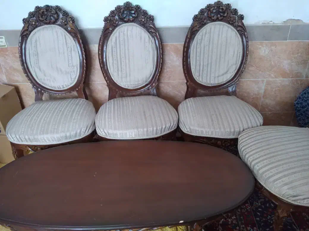 مبل ۴ نفره چوبی ،تلوزیون|مبلمان خانگی و میز عسلی|شاهدشهر, |دیوار