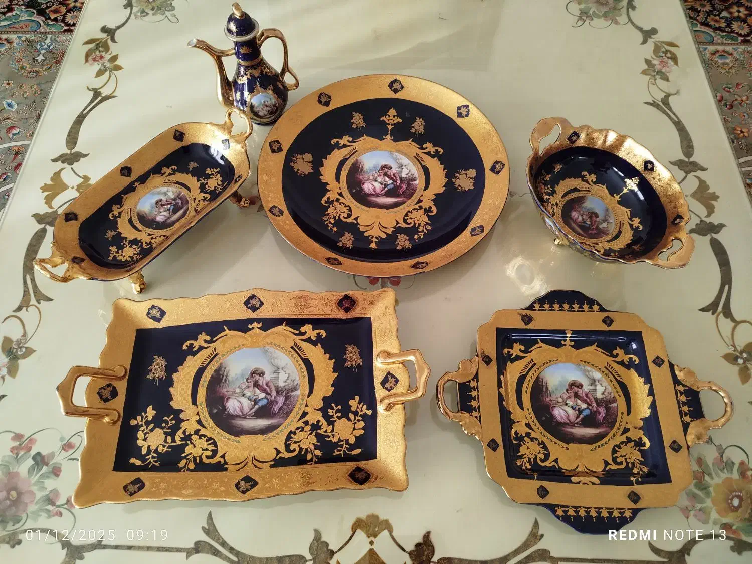 ظروف پذیرایی لاجوردی|ظروف سرو و پذیرایی|آمل, |دیوار