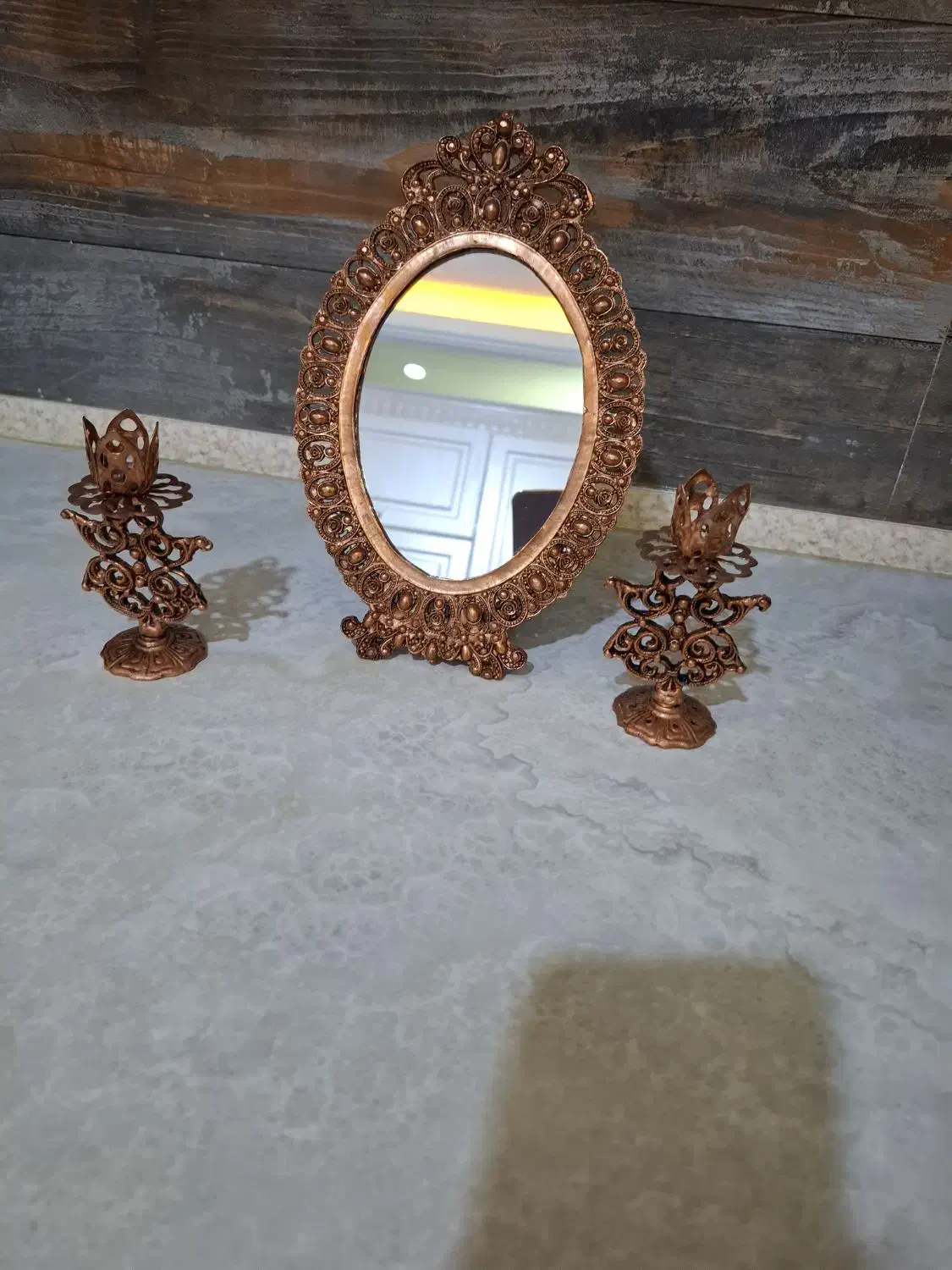 آینه و شمعدان|کلکسیون اشیاء عتیقه|ارومیه, |دیوار