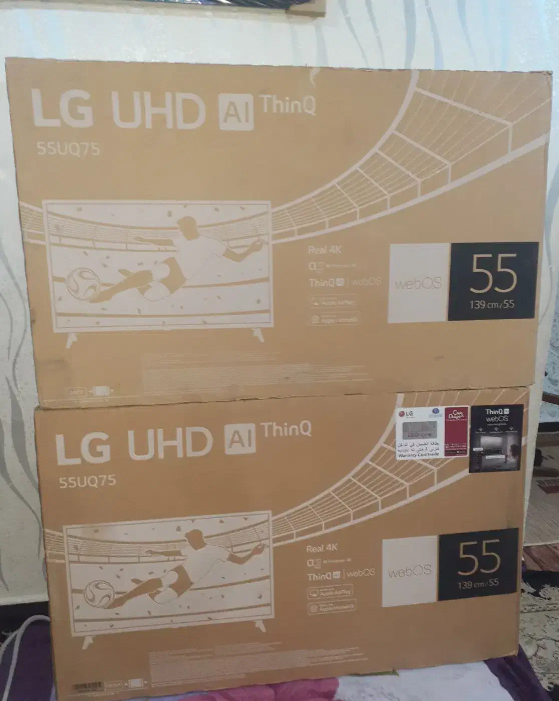 ۲ عدد ال ای دی 55 اینچ الجی مدل UQ75006LG آکبند|تلویزیون و پروژکتور|اهواز, پردیس دو|دیوار