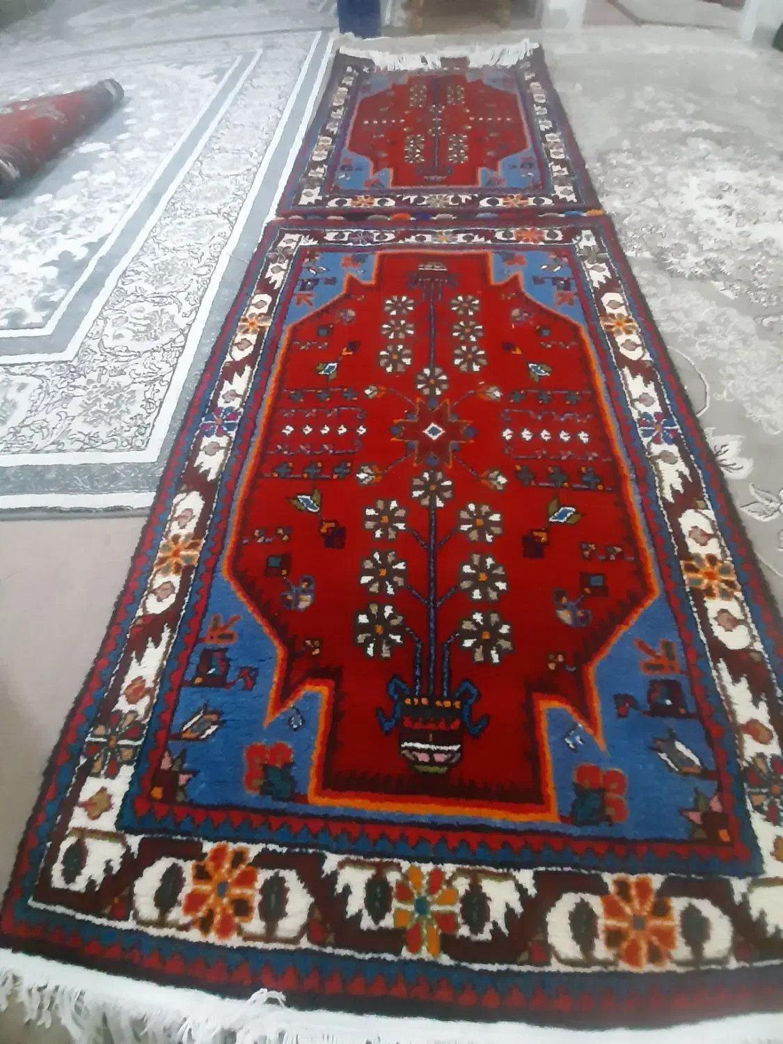 چهارتا فرش سر هم دست بافت|فرش|تویسرکان, |دیوار