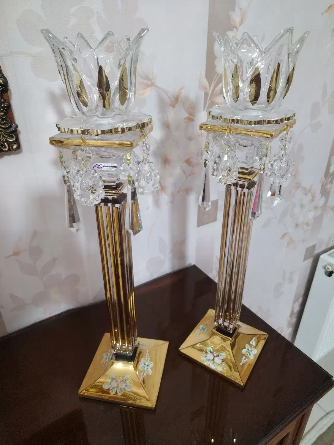 شمعدان طلاکوب|صنایع دستی و سایر لوازم تزئینی|کرمانشاه, |دیوار